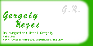 gergely mezei business card